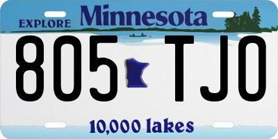 MN license plate 805TJO