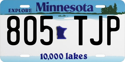 MN license plate 805TJP