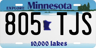 MN license plate 805TJS