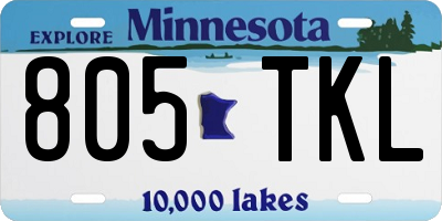 MN license plate 805TKL