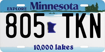 MN license plate 805TKN