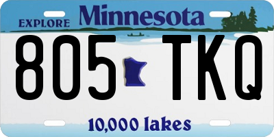 MN license plate 805TKQ