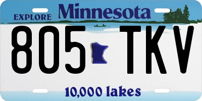 MN license plate 805TKV