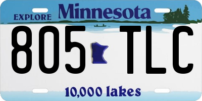 MN license plate 805TLC