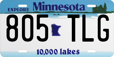 MN license plate 805TLG