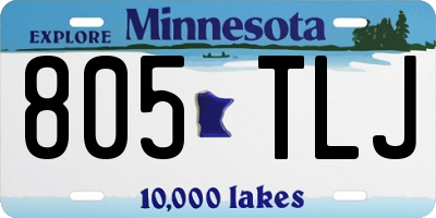 MN license plate 805TLJ
