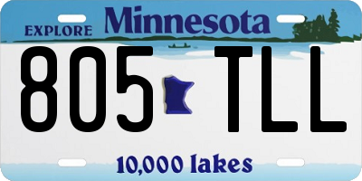 MN license plate 805TLL