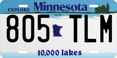MN license plate 805TLM
