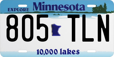 MN license plate 805TLN
