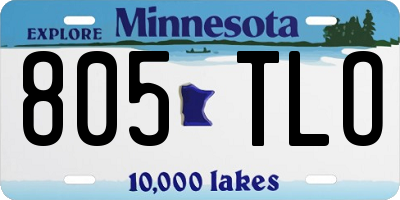 MN license plate 805TLO