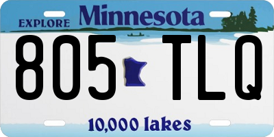 MN license plate 805TLQ