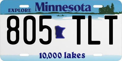 MN license plate 805TLT