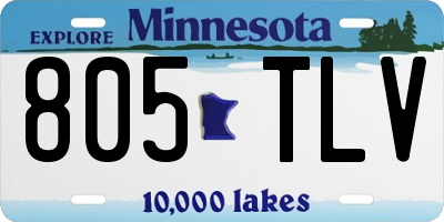 MN license plate 805TLV
