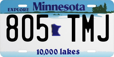 MN license plate 805TMJ