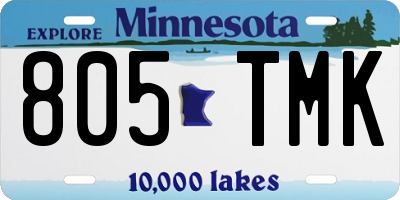 MN license plate 805TMK