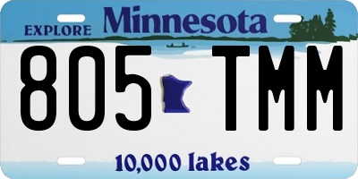MN license plate 805TMM