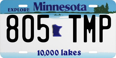 MN license plate 805TMP