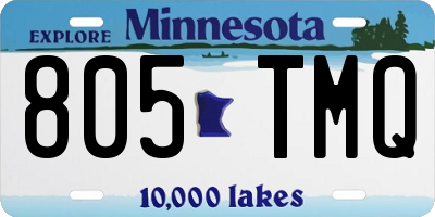 MN license plate 805TMQ
