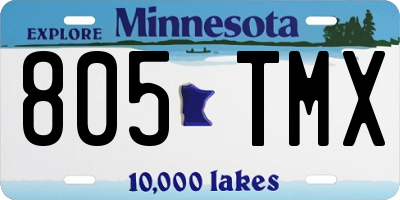 MN license plate 805TMX