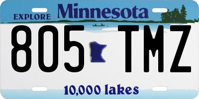 MN license plate 805TMZ