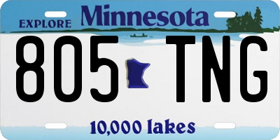 MN license plate 805TNG