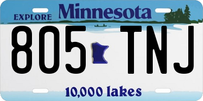 MN license plate 805TNJ