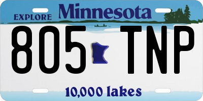 MN license plate 805TNP