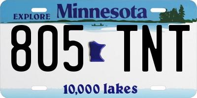 MN license plate 805TNT