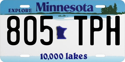 MN license plate 805TPH