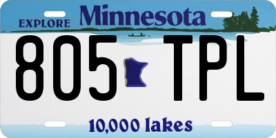 MN license plate 805TPL