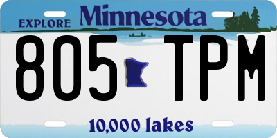 MN license plate 805TPM