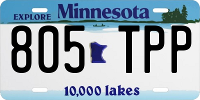 MN license plate 805TPP