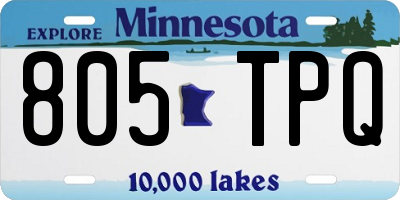 MN license plate 805TPQ