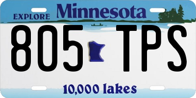 MN license plate 805TPS