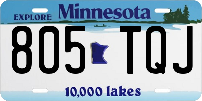 MN license plate 805TQJ