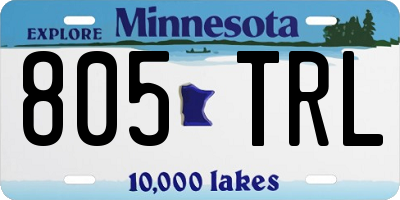 MN license plate 805TRL
