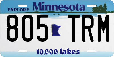 MN license plate 805TRM