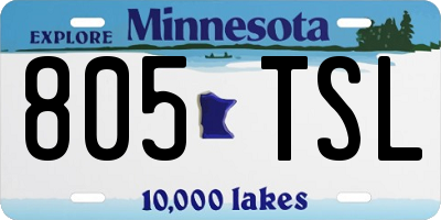 MN license plate 805TSL