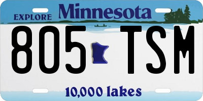 MN license plate 805TSM