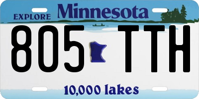 MN license plate 805TTH