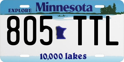 MN license plate 805TTL