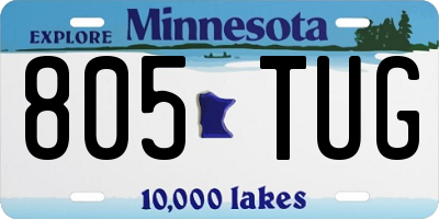 MN license plate 805TUG