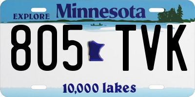MN license plate 805TVK