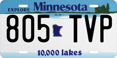 MN license plate 805TVP
