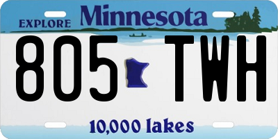 MN license plate 805TWH