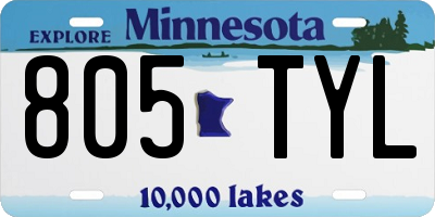 MN license plate 805TYL