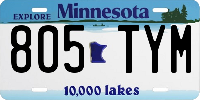 MN license plate 805TYM