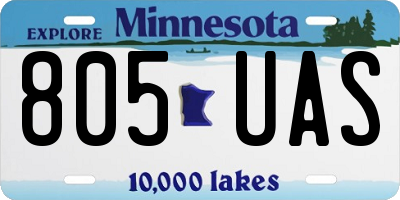 MN license plate 805UAS