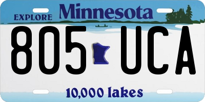 MN license plate 805UCA