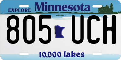 MN license plate 805UCH